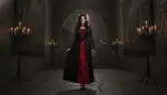 Vampirin Kostüm Damen: Lange Gothic Eleganz