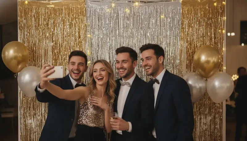 Folienvorhang Party: So gelingen glanzvolle Kulissen